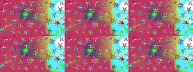 Güzel eskiz şekli. Düz Çiçek Elementleri Tasarımı. Renkli Yaz Temalı eskiz kalıbı. Güzel kumaş deseni. Raster çiçekli arka plan. Yazdır.