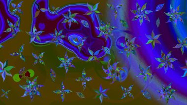 Kahverengi renkli çiçekler. Yumuşak, yaz çiçekli arka plan. Raster çiçek desenli ve çiçekli..