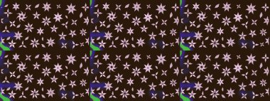 Çiçek kompozisyonu, el boyası, hassas şablon. Sevgililer günü ve tebrik kartı konsepti için şık bir davetiye. Üst manzara, yumuşak stil. Kahverengi renkte manzaralı çiçek deseni.