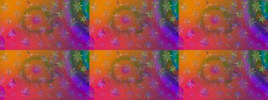 Kahverengi renkli çiçekler. Kumaş desenli papatya çiçekleri ayrıntıları.