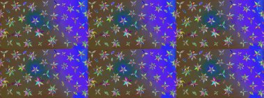 Çiçekli karalama şeklinde Raster çiçek deseni. Nazikçe, güzel çiçek arkaplanı. Kahverengi renkte çiçekler.