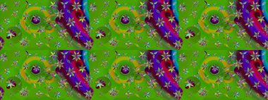 Raster hisseleri. Eskiz arkaplan modeli. Çiçekler yeşile. Suluboya, elle çizilmiş.