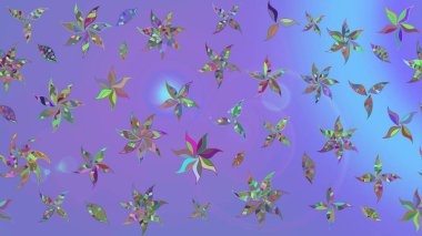 Motley illüstrasyonu. Küçük renkli çiçekler. Moda baskıları için zarif bir şablon. Küçük çiçekte güzel bir desen. Çiçekli bahar çiçekleri.