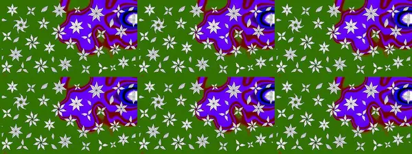 Küçük bir çiçekte eskiz deseni. Güzel kumaş deseni. Hoş bir çiçek geçmişi var. Raster illüstrasyonu.