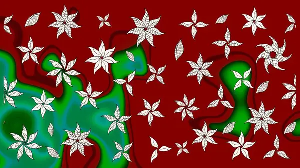 Düz Çiçek Elementleri Tasarımı. Renkli Bahar Teması eskiz kalıbı. Raster güzel kumaş deseni çiziyor. Çiçek deseni.