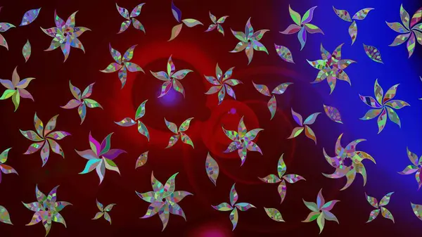 Düz Çiçek Elementleri Tasarımı. Renkli Bahar Teması eskiz kalıbı. Raster Şirin kumaş deseni. Eskiz klasiği.