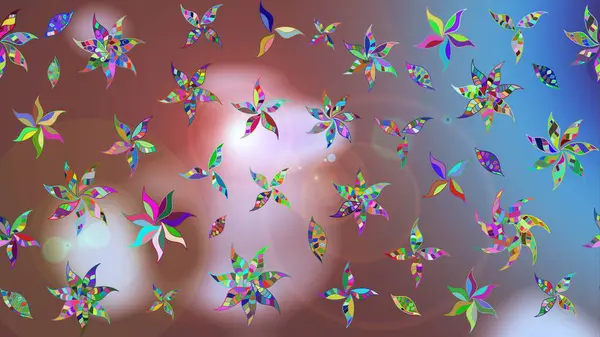 Kahverengi renkli güzel bir tekstil. Raster illüstrasyonu. Suluboya çiçekli çiçek deseni.