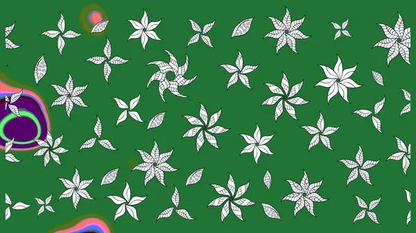 Üst manzara, yumuşak yeşil renk tarzı. Manzaralı çiçek deseni. Sevgililer günü ve tebrik kartı konsepti için şık bir davetiye. Çiçek kompozisyonu, el boyası, hassas şablon..