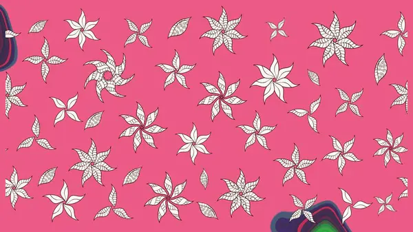 Şirin, zarif çiçekler Raster illüstrasyonu. Poster ya da kapak için arka plan. Davetiye ve kartpostal tasarımı için dekoratif çiçek unsurları. Yapraklı çizim şekli. Tekstil için figür.