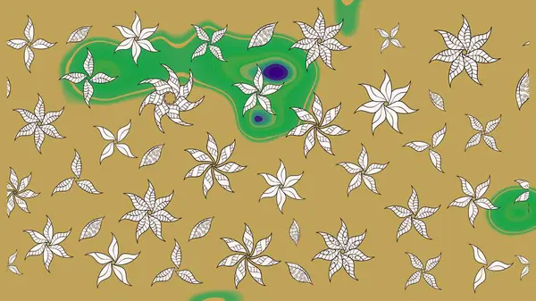 Küçük çiçekte güzel bir çiçek deseni var. Çiçekli çiçek deseni, suluboya. Raster deseni.