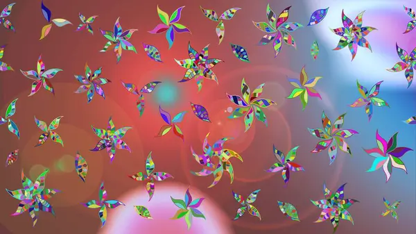 Çiçek arkaplanlı soyut zarafet eskiz deseni. Raster Güzel kumaş deseni.