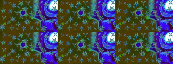 Robot resim. Kahverengi renkli çiçekler. Raster illüstrasyonu. Şirin çiçek elementleri..