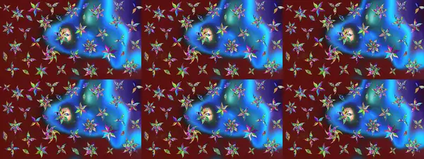 Çiçekler maviye. Raster hisseleri. Eskiz arkaplan modeli. Suluboya, elle çizilmiş.