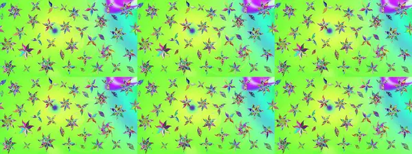 Renkli Bahar Teması eskiz kalıbı. Düz Çiçek Elementleri Tasarımı. Yeşil renkli çiçekler. Çiçekle çizim deseni.