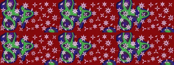 Raster illüstrasyonu. Ultraviyole kumaş deseni. Çizim kalıbı. Organik motif arkaplanı.