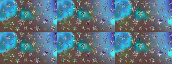 Düz Çiçek Elementleri Tasarımı. Renkli Bahar Teması eskiz kalıbı. Parlak arkaplan eskiz desenli çiçekli fantezi tasarımı.