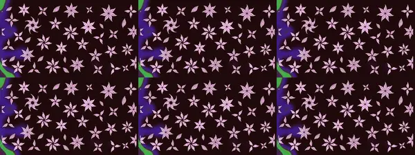 Düz Çiçek Elementleri Tasarımı. Çiçeksel fantezi tasarımı ve parlak bir arka plan çizimi. Renkli Bahar Teması çizim şablonu.