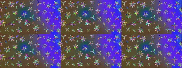 Çiçekli karalama şeklinde Raster çiçek deseni. Nazikçe, güzel çiçek arkaplanı. Kahverengi renkte çiçekler.