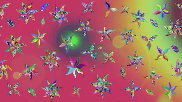 Küçük çiçekteki sevimli çiçek deseni. Raster deseni. Raster illüstrasyonu. Nazikçe, yaz çiçekleri pembe renklerde.