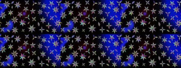 Siyah renkler üzerine çiçek desenli eskiz, el yapımı papatyalar, papatyalar. Tekrarlayan çiçek arkaplanı, zarif siyah çiçekler duvar kağıdı..