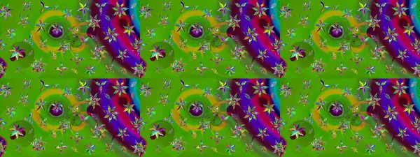 Raster hisseleri. Eskiz arkaplan modeli. Çiçekler yeşile. Suluboya, elle çizilmiş.