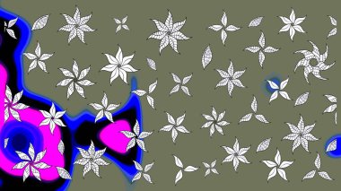 Tekstil veya kitap kapakları, imalat, duvar kağıtları, baskı, hediye paketi ve yapıştırma kitabı için çiçek eskizi geçmişi. Küçük çaplı çiçeklerdeki basit şirin desenler. Raster illüstrasyonu.