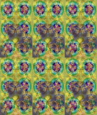 Renkli elementlerle Raster ilginç desen.