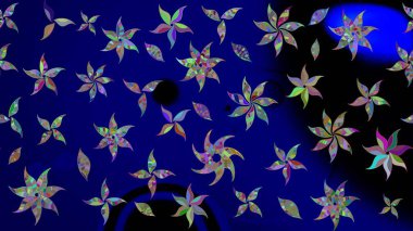 Raster - stok. Eskiz arkaplan modeli. Suluboya, elle çizilmiş. Vadinin mavi renkli çiçekleri.