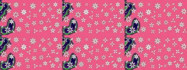 Raster güzel bir çiçek deseni çizmiş. Bahar mevsimi. Tatil havası. Nazik romantik baskı. Pembe renkte çiçekler.