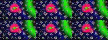 Çiçekleri, deniz kabukları, mandalaları ve suluboya efektleriyle donanma geçmişi. Eskiz modeli etnik tasarım. Yatak çarşafları, ceket, paket tasarımı, kumaş ve moda kavramları için tekstil baskısı.