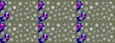 Parlak renkli çiçekli ve yeşil yapraklı harika bir çiçek deseni. Moda baskıları için zarif bir şablon. Modern çiçek arkaplanı. Halk stili.