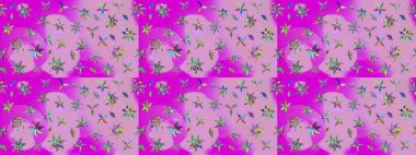 Çiçek desenli eskiz, yaz çiçekleri. Tarafsız renklerde çiçekler. Renkli Bahar Teması eskiz kalıbı. Düz Çiçek Elementleri Tasarımı.