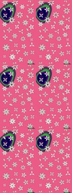 Düz Çiçek Elementleri Tasarımı. Güzel kumaş deseni. Renkli Yaz Temalı eskiz kalıbı. Raster illüstrasyonunda çiçek deseni çizimi.