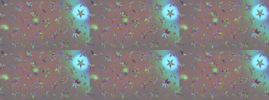 Flower eskiz arka planı. Raster illüstrasyonu. Şatafatlı bahar bahçesi dokusu. Çiçek deseni.