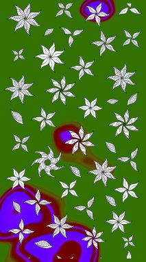 Raster Hip kumaş deseni. Eskiz Vintage Çiçek Deseni.