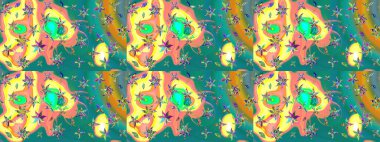 Güzel kumaş deseni. Güzel suluboya yaz çiçekleri deseni..