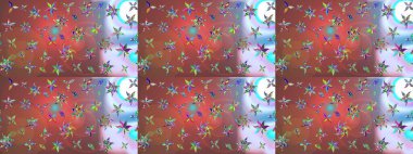 Güzel kumaş deseni. El çizimi. Raster illüstrasyonu. Çiçekler, dallar, otlar ve çiçekler.