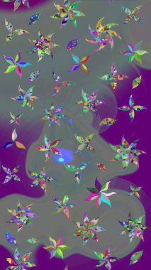 Üst manzara, yumuşak stil. Çiçek kompozisyonu, el boyası, hassas şablon. Gri renkli manzaralı çiçek deseni. Sevgililer günü ve tebrik kartı konsepti için şık bir davet.