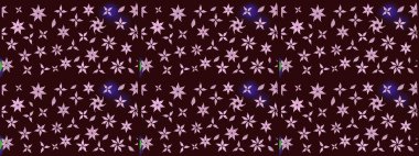 Raster illüstrasyonu. Miles Fleur, süslü püslü bir süs. Kumaş, tekstil, duvar kağıdı baskısı için. Eski usul. Eskiz geçmişi. Tomurcukları papatya çiçekleri olan sevimli bir çiçek deseni..