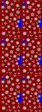 Düz Çiçek Elementleri Tasarımı. Renkli Bahar Teması eskiz kalıbı. Kırmızı renkte çiçekler. Güzel çiçek deseni..