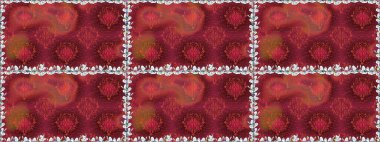 Süslü, dikişsiz, soyut çiçeklerle süslenmiş. Çiçek deseni duvar kağıdı, desen dolguları ve web sayfası arka planı için kullanılabilir. Şekillendirilmiş çiçeklerle kusursuz desen.