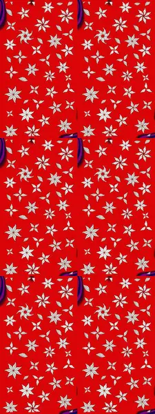 Raster illüstrasyonundaki çiçek desenli çizim. Kırmızı renkte çiçekler. Düz Çiçek Elementleri Tasarımı. Renkli Bahar Teması çizim şablonu.