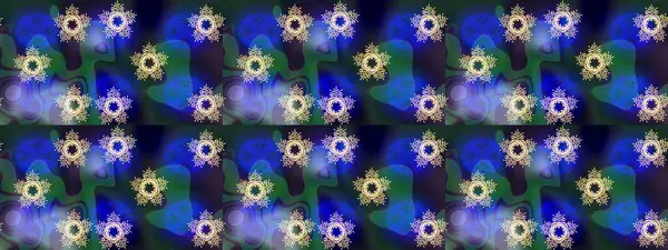 Çiçek desenli altın metal. Raster altın çiçek süsü brokar kumaş ve cam desenli. Altın şablonu çiz. Mor, gri ve mavi renkler altın elementlerle.