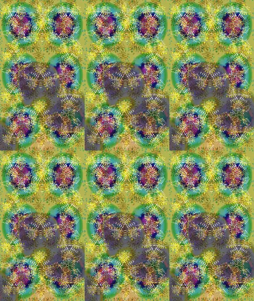 Renkli elementlerle Raster ilginç desen.