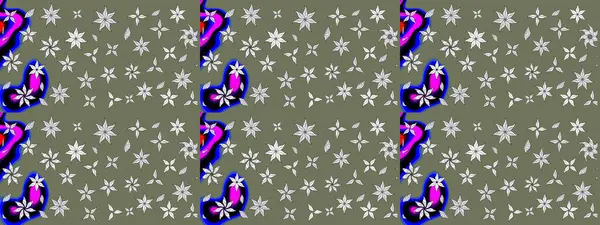 Parlak renkli çiçekli ve yeşil yapraklı harika bir çiçek deseni. Moda baskıları için zarif bir şablon. Modern çiçek arkaplanı. Halk stili.