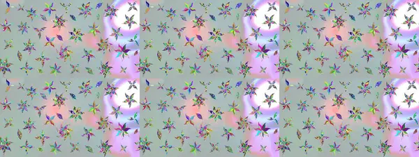 Nakış desenli çiçek deseni. Parmak izi, kumaş, duvar kâğıdı, tekstil için raster dokusu. Renkli grunge soyut arkaplanı Cologray çiçekleriyle zenginleştirir.