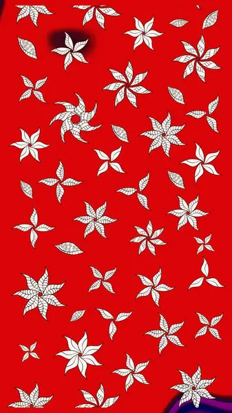 Kırmızı renkte çiçekler. Çiçekli çizim şekli. Renkli Bahar Teması eskiz kalıbı. Düz Çiçek Elementleri Tasarımı.