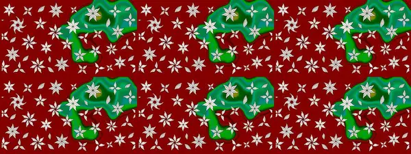 Düz Çiçek Elementleri Tasarım Raster illüstrasyonu. Renkli Bahar Teması eskiz kalıbı. Çiçek desenli eskiz. Kırmızı renkte çiçekler.