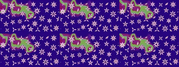 Bir sürü mavi soyut çiçekli tropikal eskiz deseni. Küçük çiçekteki sevimli çiçek deseni. Varicoloblue raster çizimi.