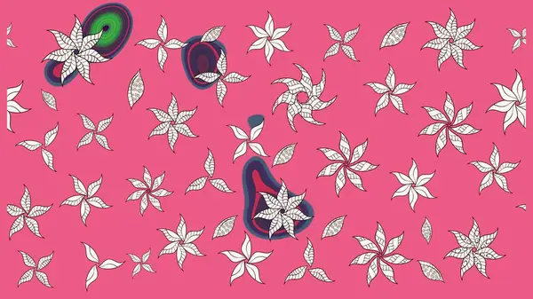 Parlak elementlerin. Çizim çiçek deseni duvar kağıdı, web sitesi arka planı, ambalaj kağıdı, davetiye, broşür, afiş veya web sitesi için kullanılabilir. El çizimi Raster illüstrasyonu.